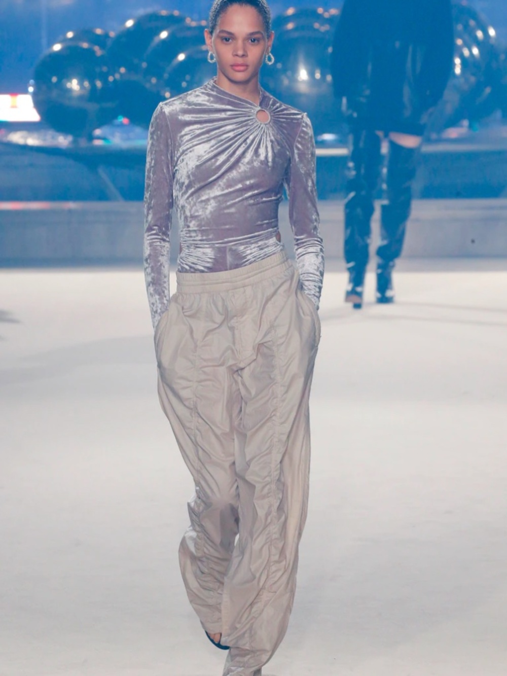 Isabel Marant Goldano Crushed Velvet Bodysuit